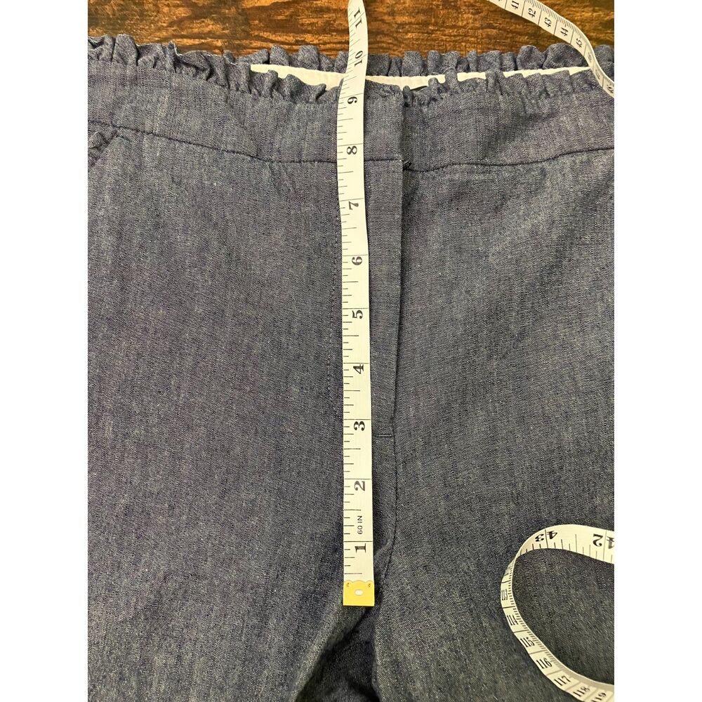J. Crew ruffle detail chambray ankle pants - Picture 9 of 11
